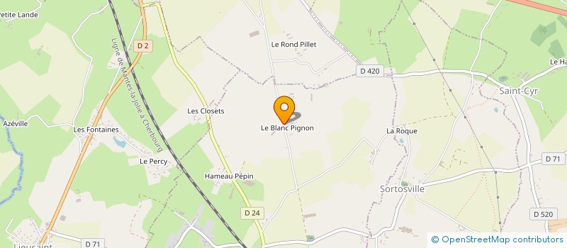 localisation de l'entreprise EARL DU BLANC PIGNON à FLOTTEMANVILLE