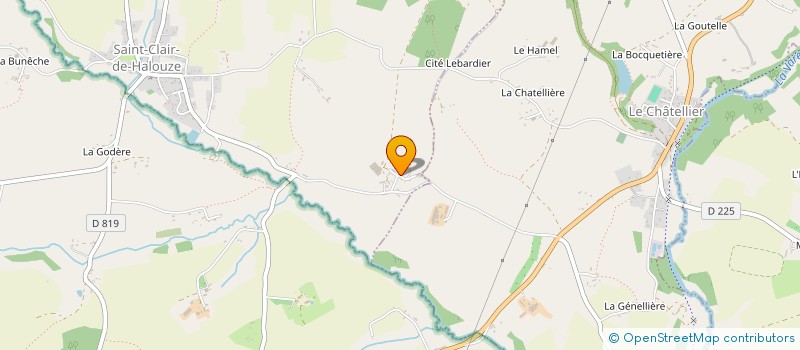 localisation de l'entreprise EARL DU BOCAGE à SAINT-CLAIR-DE-HALOUZE