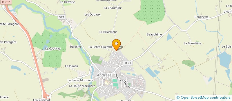 localisation de l'entreprise EARL DU BOCAGE à BEAUPREAU-EN-MAUGES