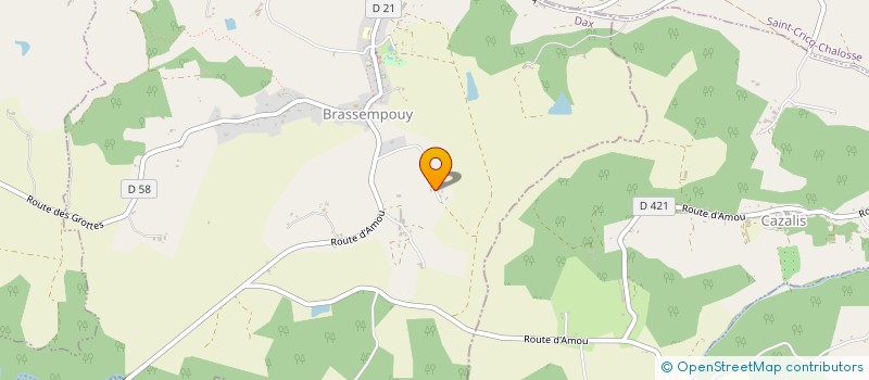 localisation de l'entreprise EARL DU BOIS CHAUDRON  BRASSEMPOUY