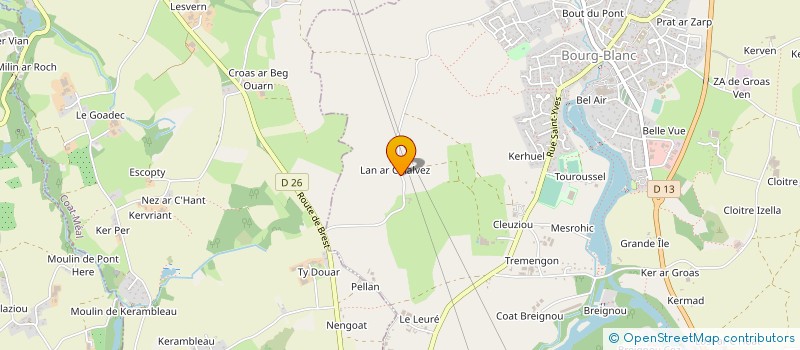 localisation de l'entreprise EARL DU BOIS DE PINS  BOURG-BLANC