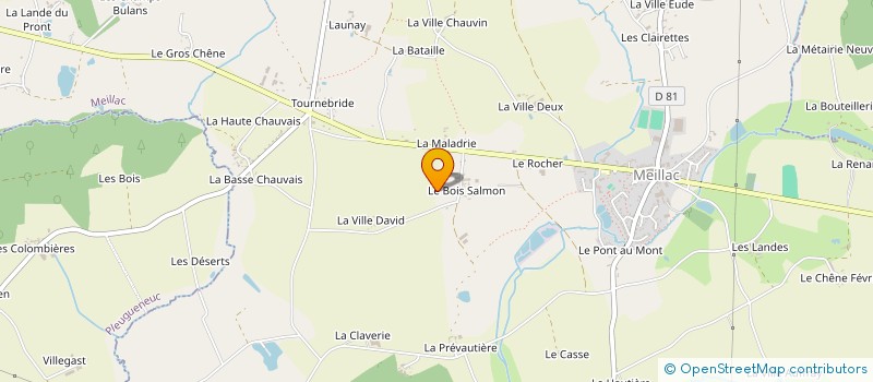 localisation de l'entreprise EARL DU BOIS SALMON  MEILLAC