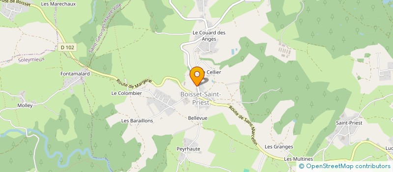 localisation de l'entreprise EARL DU BRESSON à BOISSET-SAINT-PRIEST