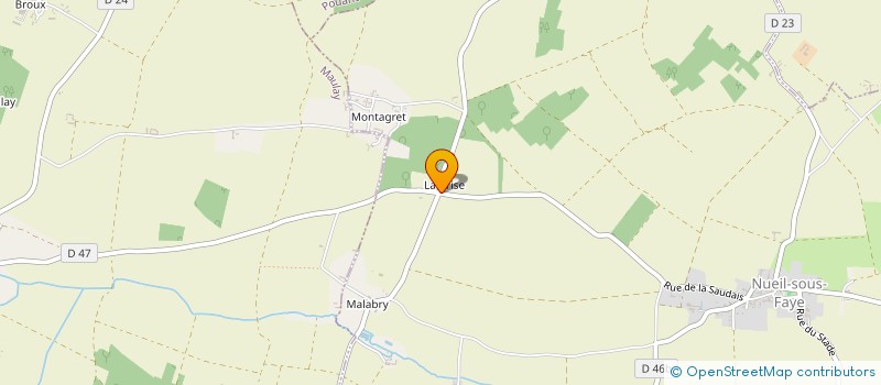 localisation de l'entreprise EARL DU CABRIOLAIT  NUEIL-SOUS-FAYE