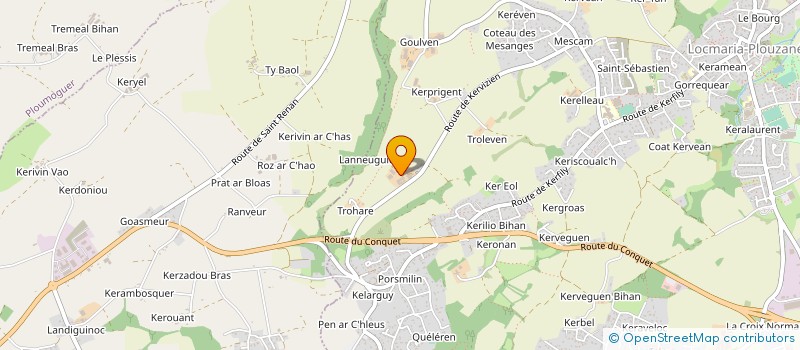 localisation de l'entreprise EARL DU CASTEL  PLOUZANE