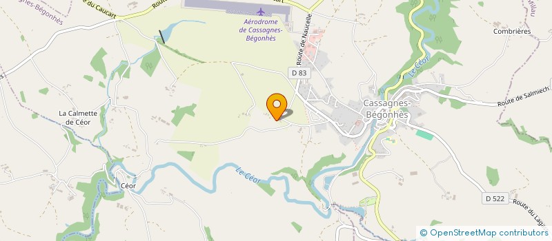 localisation de l'entreprise EARL DU CEOR à CASSAGNES-BEGONHES