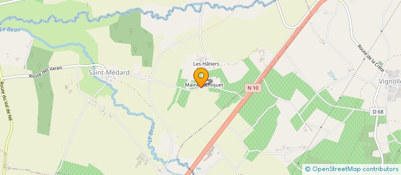 localisation de l'entreprise EARL DU CHAMP DES VIGNES à SAINT-MEDARD