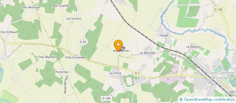 localisation de l'entreprise EARL DU CHAMP DES VIGNES à CLION