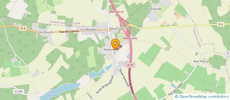 localisation de l'entreprise EARL DU CHAMP MENA à TRACY SUR LOIRE
