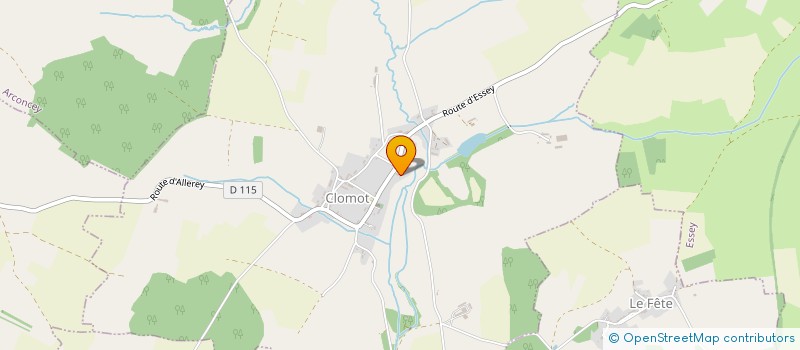 localisation de l'entreprise EARL DU CHARMOY  CLOMOT