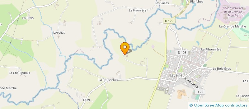 localisation de l'entreprise EARL DU CHATELET à JAVENE