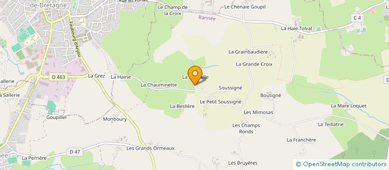 localisation de l'entreprise EARL DU CHENE à RANNEE