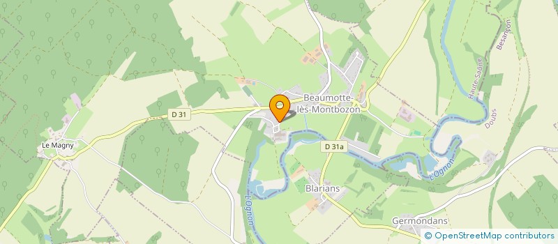 localisation de l'entreprise EARL DU CHENE BARRE à BEAUMOTTE-AUBERTANS