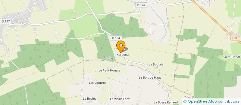 localisation de l'entreprise EARL DU CHENE ROND à RUFFIAC