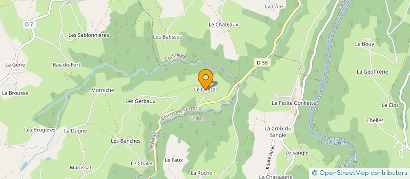 localisation de l'entreprise EARL DU CHEZAL  TREZIOUX