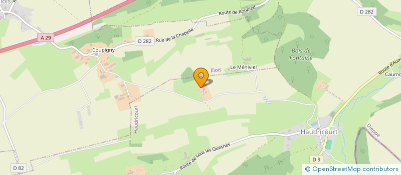 localisation de l'entreprise EARL DU CLOS BOURDET à HAUDRICOURT
