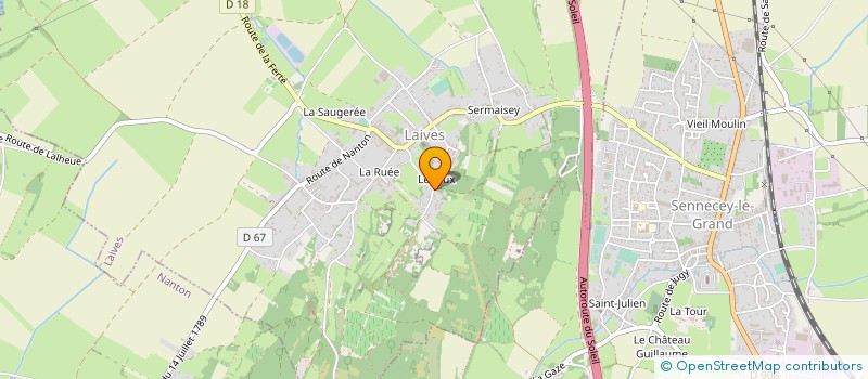 localisation de l'entreprise EARL DU CLOS DE L'ARGILE  LAIVES