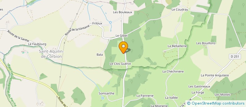 localisation de l'entreprise EARL DU CLOS GUEROT à SAINT AQUILIN-DE-CORBION