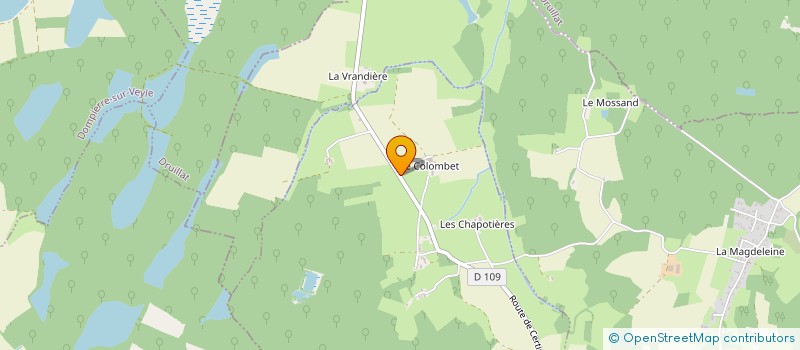 localisation de l'entreprise EARL DU COLOMBET  PRIAY