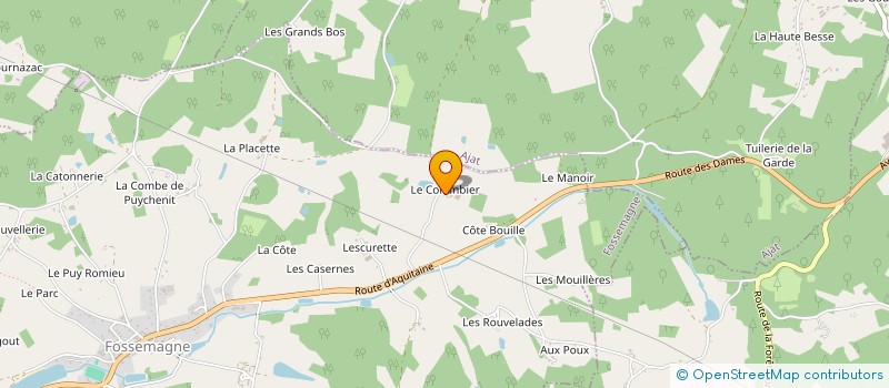localisation de l'entreprise EARL DU COLOMBIER  FOSSEMAGNE