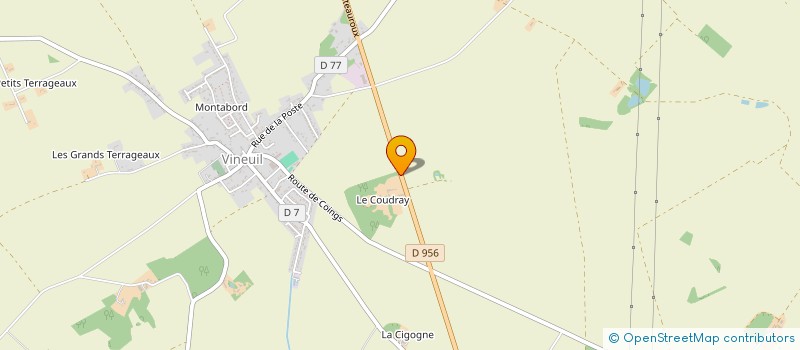 localisation de l'entreprise EARL DU COUDRAY à VINEUIL