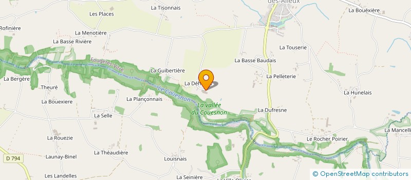 localisation de l'entreprise EARL DU COUESNON à SAINT-OUEN-DES-ALLEUX