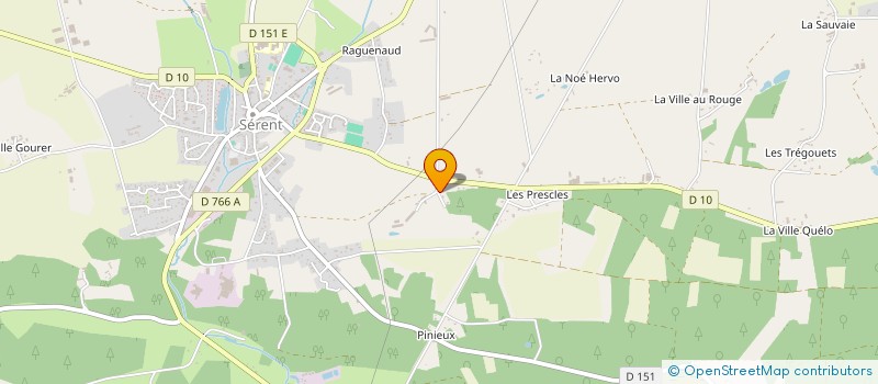 localisation de l'entreprise EARL DU CROIZO à SERENT