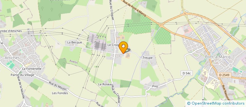 localisation de l'entreprise EARL DU CROQUET à AVELIN