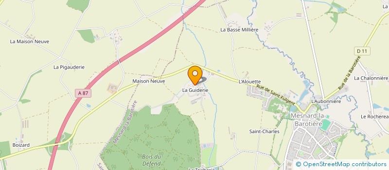 localisation de l'entreprise EARL DU DEFEND à MESNARD-LA-BAROTIERE