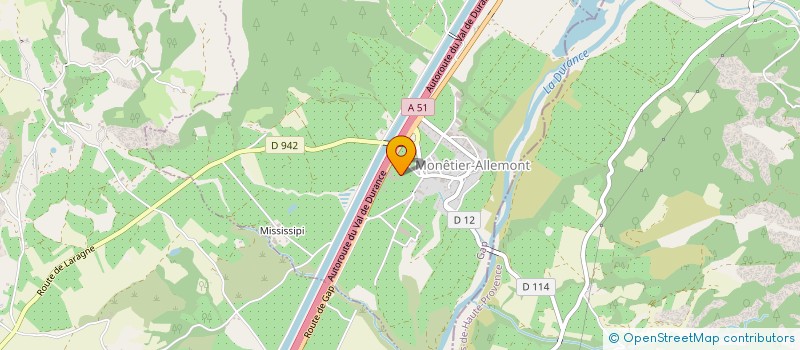 localisation de l'entreprise EARL DU DOMAINE DE BATISTON à MONETIER-ALLEMONT