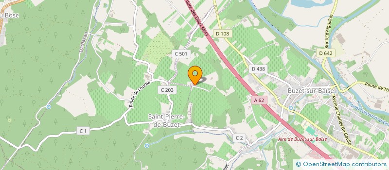 localisation de l'entreprise EARL DU DOMAINE DE LHIOT à BUZET-SUR-BAISE