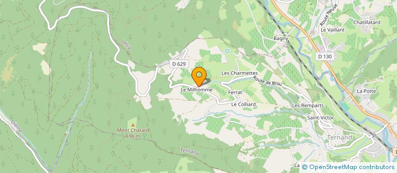 localisation de l'entreprise EARL DU DOMAINE DE MILHOMME  TERNAND