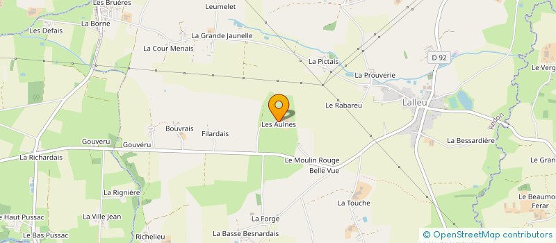 localisation de l'entreprise EARL DU DOMAINE DES AULNES à LALLEU