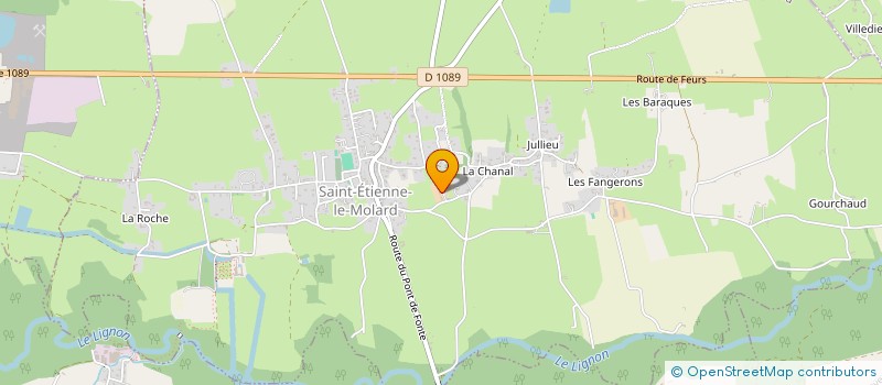 localisation de l'entreprise EARL DU FOREZ  SAINT-ETIENNE-LE-MOLARD