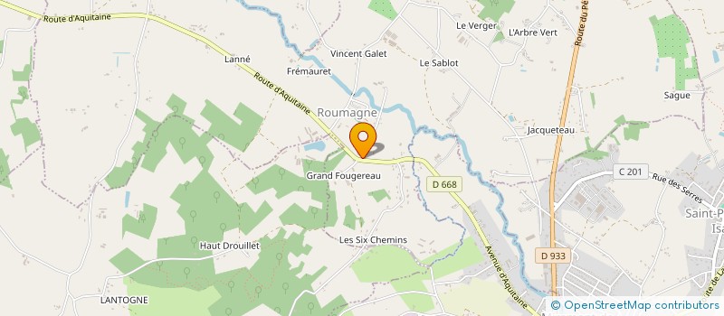 localisation de l'entreprise EARL DU FOUGEREAU à ROUMAGNE
