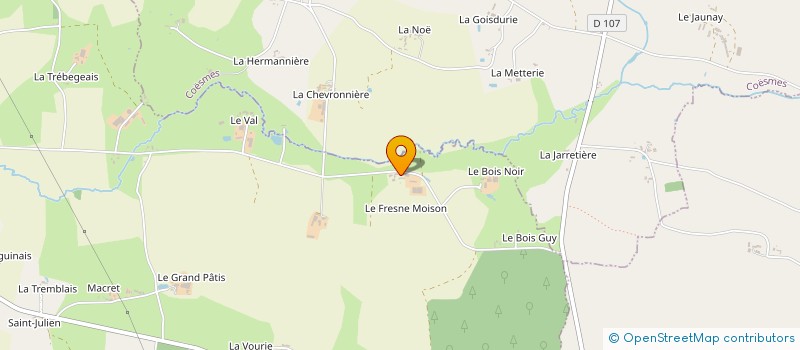 localisation de l'entreprise EARL DU FRESNE MOISON  THOURIE