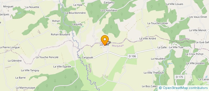 localisation de l'entreprise EARL DU GAST à MENEAC