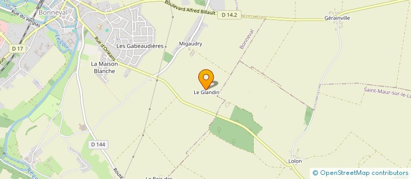 localisation de l'entreprise EARL DU GLANDIN à BONNEVAL