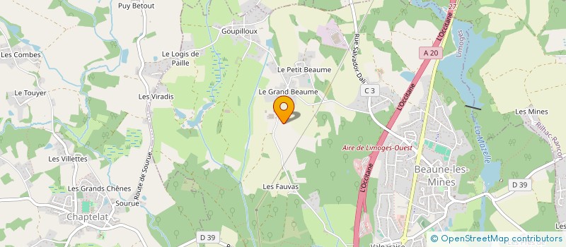 localisation de l'entreprise EARL DU GOULET à LIMOGES
