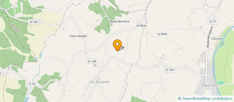 localisation de l'entreprise EARL DU GRAND BILLON à LES ESSARDS