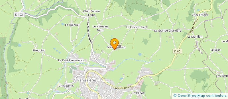 localisation de l'entreprise EARL DU GRAND CHAMP à PANISSIERES