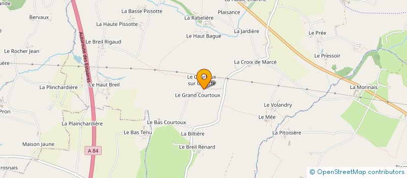 localisation de l'entreprise EARL DU GRAND COURTOUX à SAINT-GERMAIN-EN-COGLES