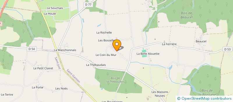 localisation de l'entreprise EARL DU GRAND DOMAINE à SAINT-GANTON