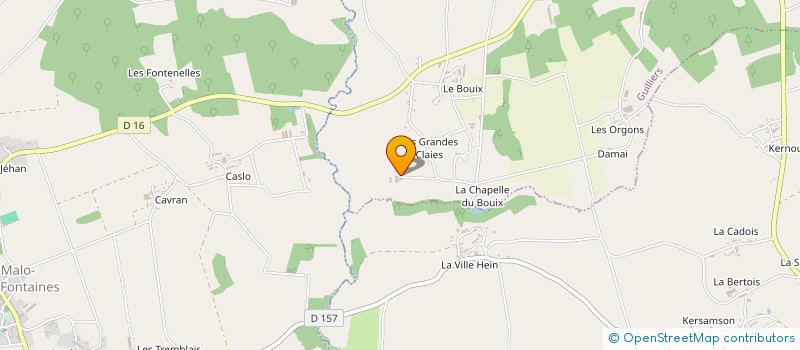 localisation de l'entreprise EARL DU GRAND DOMAINE  GUILLIERS