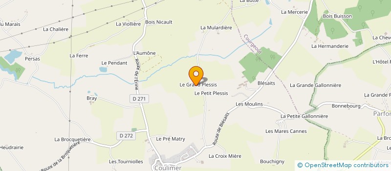 localisation de l'entreprise EARL DU GRAND PLESSIS à COULIMER