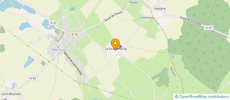 localisation de l'entreprise EARL DU GRAND SARZAY  MEILLANT