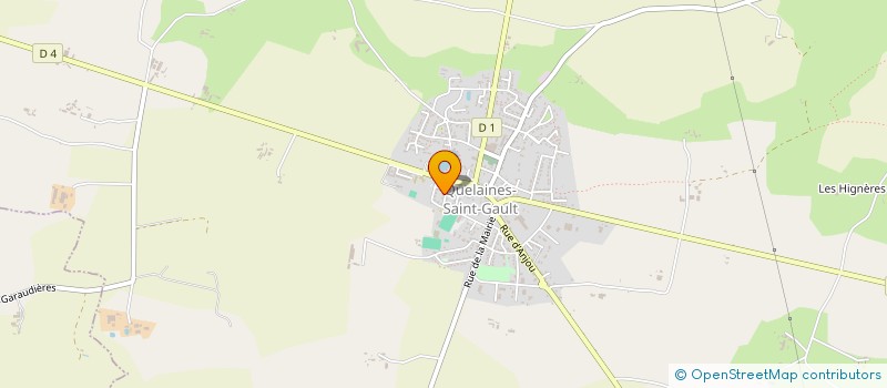 localisation de l'entreprise EARL DU GRIPPAY à QUELAINES-SAINT-GAULT