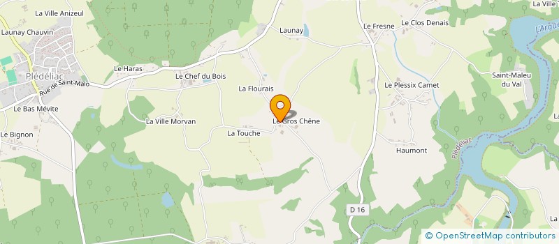 localisation de l'entreprise EARL DU GROS CHENE à PLEDELIAC