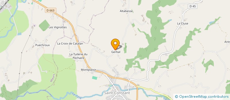 localisation de l'entreprise EARL DU HARAS DE GERBAL à SAINT-CONSTANT-FOURNOULES