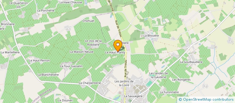 localisation de l'entreprise EARL DU HAUT PLANTY à LE LANDREAU